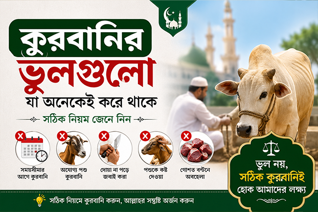 কুরবানির ভুলগুলো যা অনেকেই করে থাকে